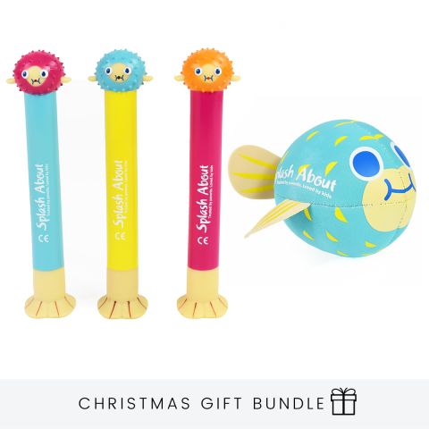 Pufferfish Dive Sticks & Splash Ball Gift Bundle