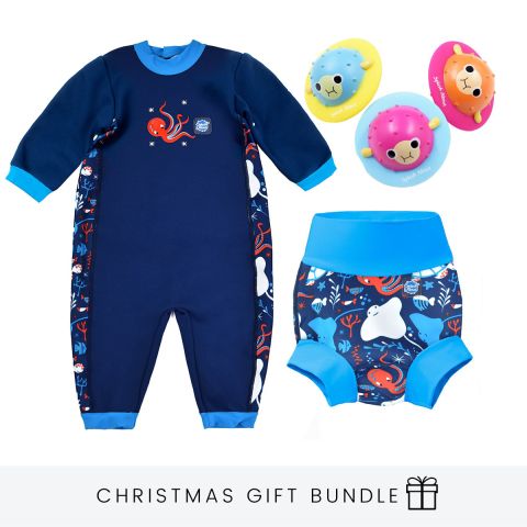 Under The Sea Warm In One and Happy Nappy with Flip & Floats Gift Bundle