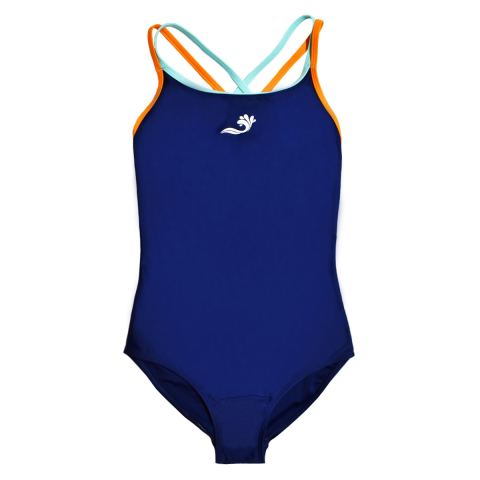 Girls Swimming Costume Sports Blue