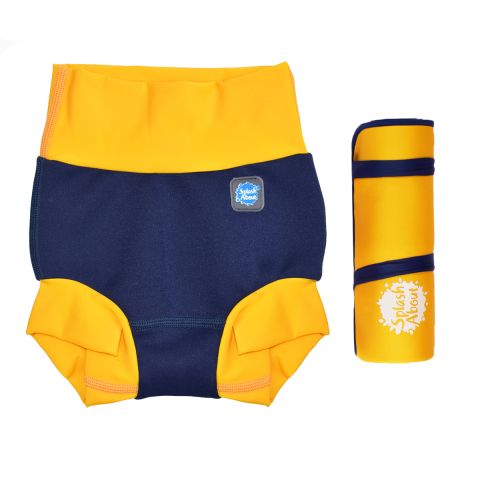 Happy Nappy Navy Yellow and Changing Mat Yellow Bundle