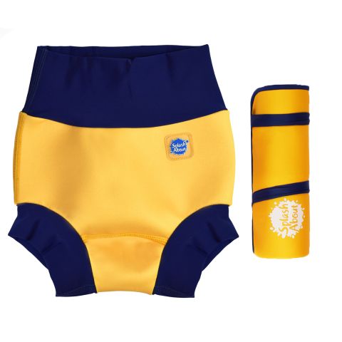 Happy Nappy Yellow Navy and Changing Mat Yellow Bundle
