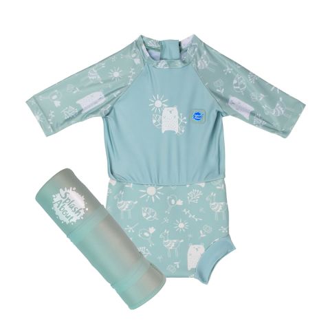 Sunny Bear Happy Nappy Sunsuit and Pistachio Changing Mat