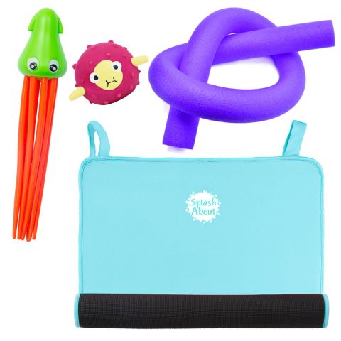 Squid Dive Toy, Pufferfish Toy, Noodle & Changing Mat Mini Bundle
