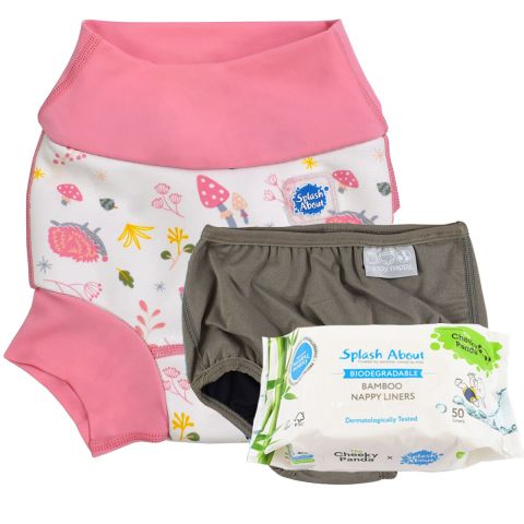 Forest Walk Happy Nappy, Silver Lining Nappy Wrap and Liners Bundle