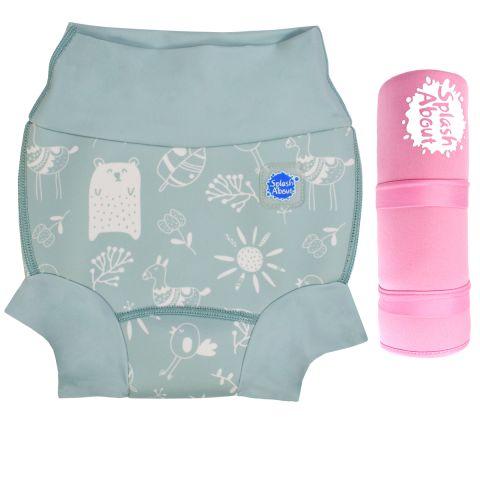 Sunny Bear Happy Nappy and Pink Changing Mat Bundle