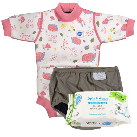 Forest Walk Happy Nappy Wetsuit, Silver Lining Nappy & Nappy Liners 