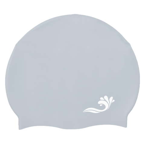 Silicone Swim Hat Silver