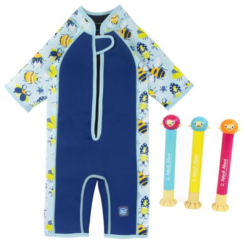 Bugs Life Shorty Wetsuit and Pufferfish Dive Sticks