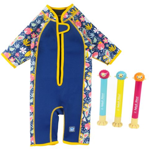 Garden Delight Shorty Wetsuit and Pufferfish Dive Sticks