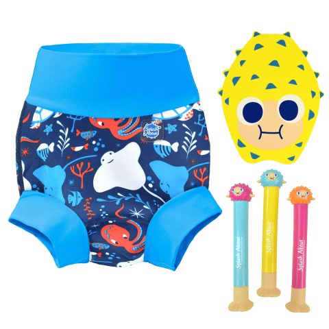 Under the Sea Happy Nappy, Pufferfish Float and Dive Sticks Bundle