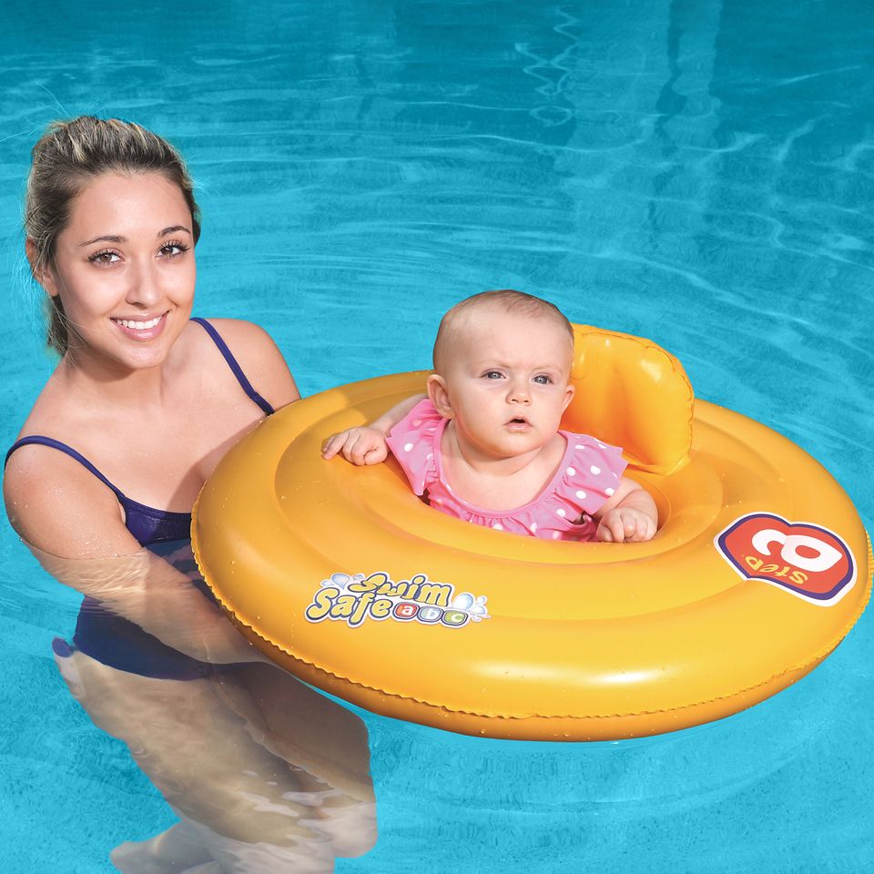 Baby Float Swim Seat supporto Piscina Gonfiabile Aiuto Anello Piscina 0-1 anni 